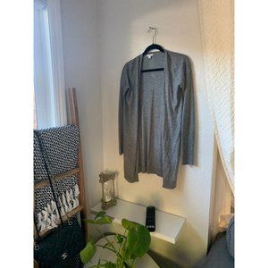 GAP grey open faced cardigan long length GUC xs